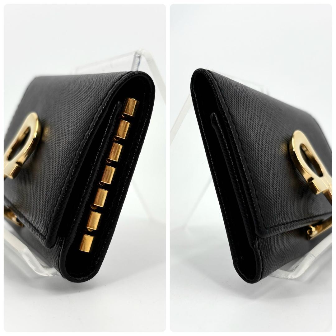 未使用級 Salvatore Ferragamo キーケース 6連 ブラック