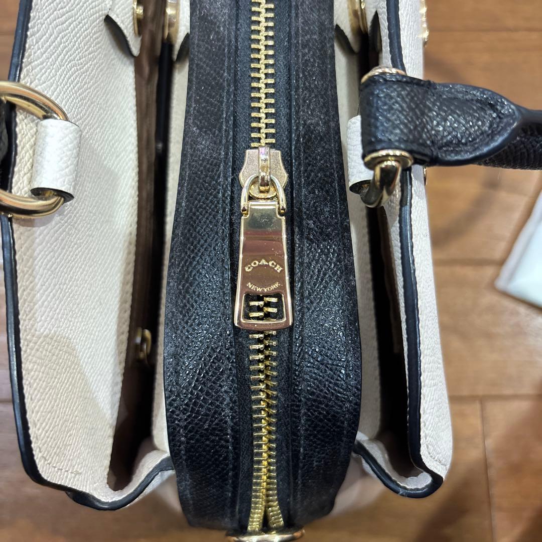 COACH ハンドバッグ ホワイト/ブラック