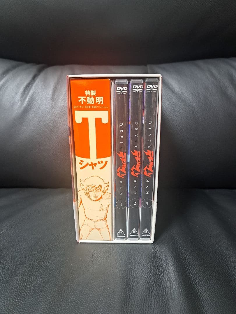 デビルマン DVD 3巻セット、 新品未使用不動明Tシャツ付き