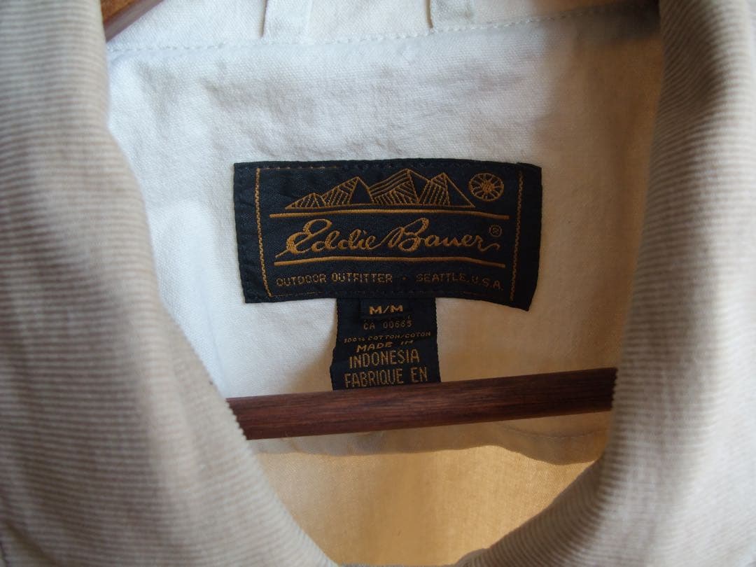90s 黒タグ Eddie Bauer ハンティングジャケット M ホワイト