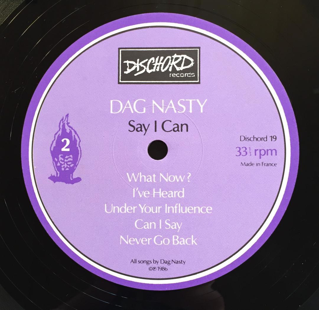 Dag Nasty Can I say LP レコード 86年盤 ダグナスティ