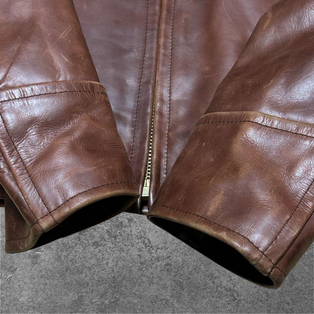 GRAMAN COWHIDE シングルライダース 本革 牛革 カウハイド 古着
