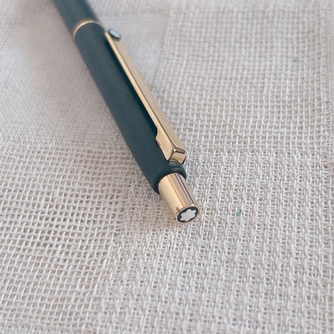 MONTBLANC モンブラン ノック式ボールペン ブラック×ゴールド 黒