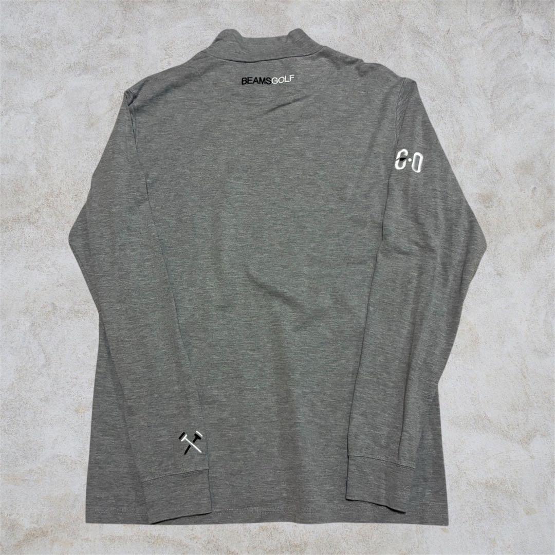 美品 BEAMS GOLF ビームス 長袖モックネック Lサイズ グレー