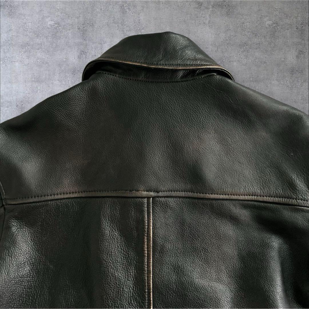 美品　ZARA ヴィンテージ加工　レザージャケット　本革　牛革　Sサイズ