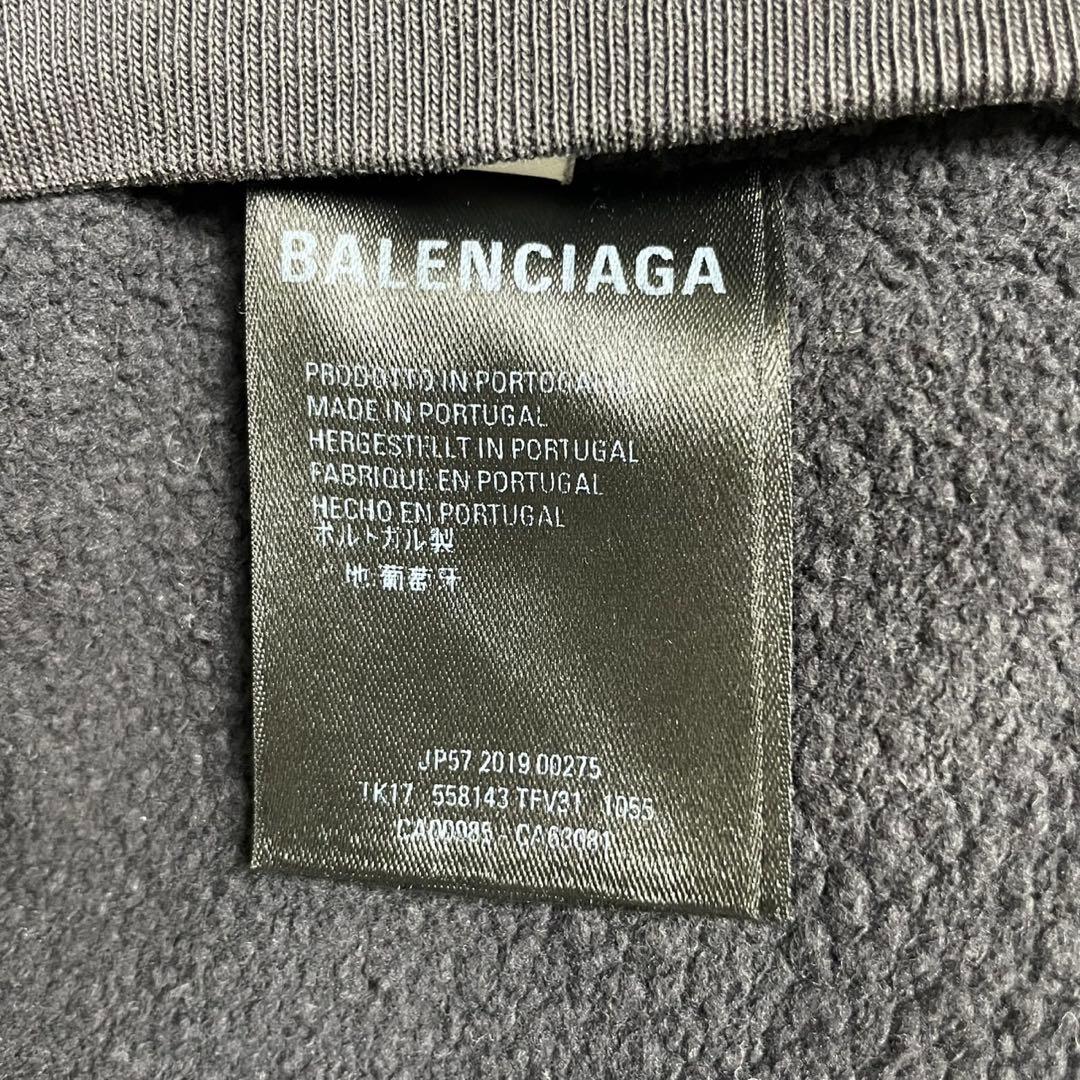 BALENCIAGA バレンシアガ ロゴパーカー ピンクロゴ ブラック M相当