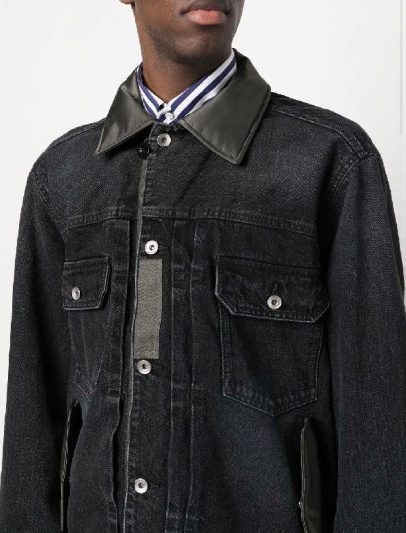 奥*雄様 sacai nylon denim jacket ツイルブルゾン