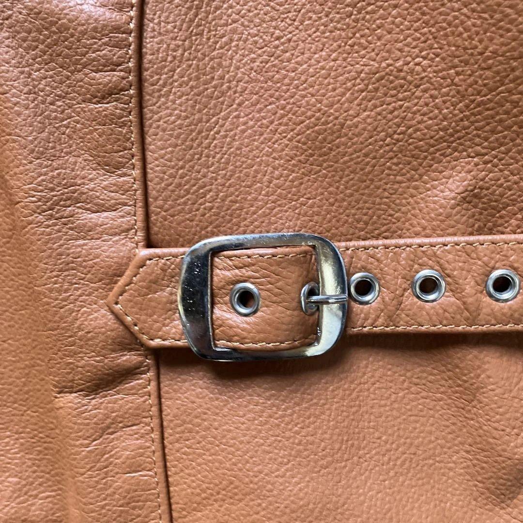 最終価格　② 美品　フリーダム　シングルライダース　キャメル　50