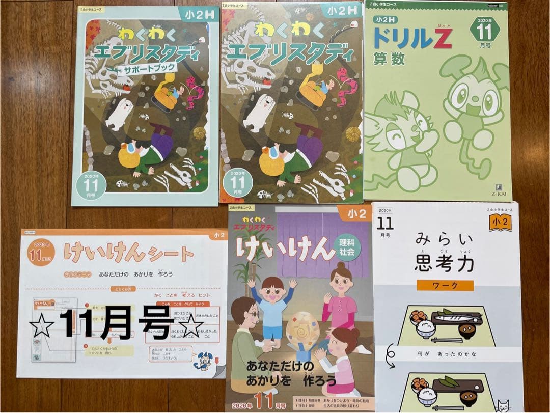 Z会　通信教育　小学２年　1年分　未記入　裁断済