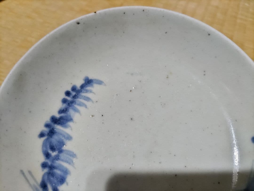 古伊万里　藍九谷　染付　5寸皿　無傷