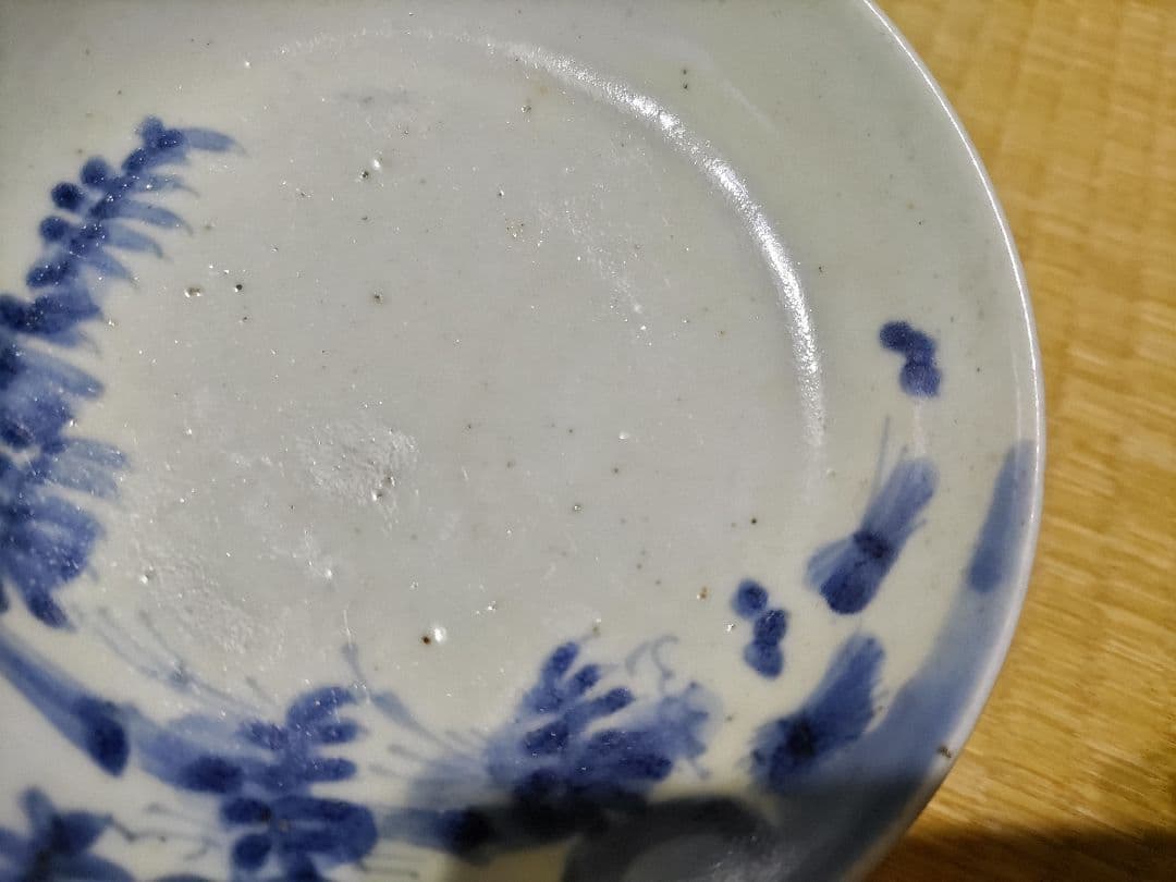 古伊万里　藍九谷　染付　5寸皿　無傷