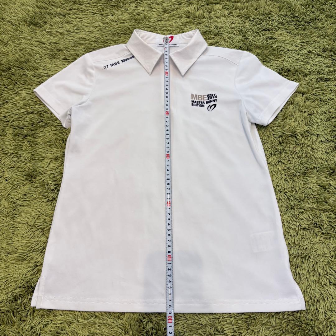 マスターバニーエディション ハーフジップtシャツ 半袖シャツ 白 ホワイト 0