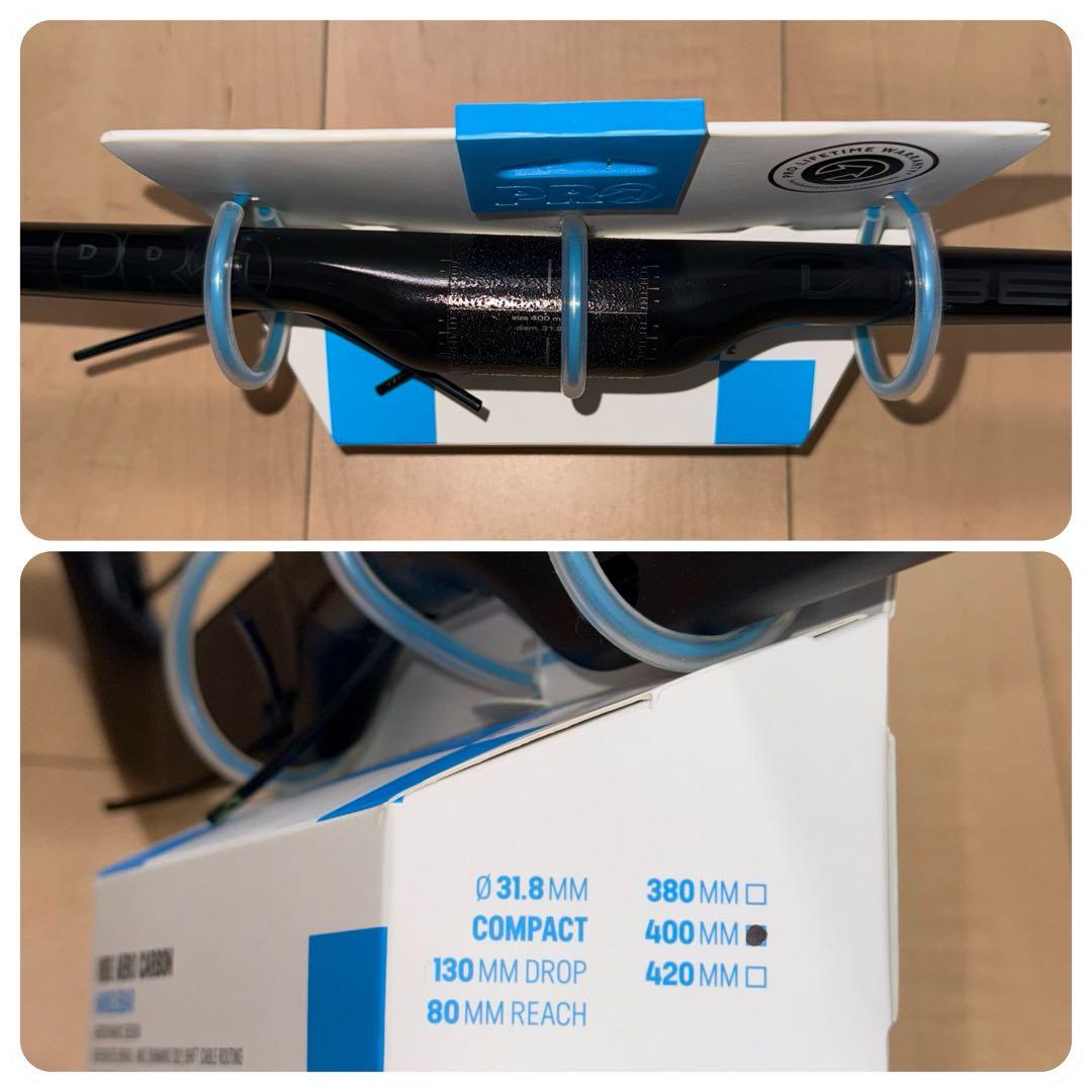 シマノPRO VIBEエアロカーボンハンドル 400mm Di2対応