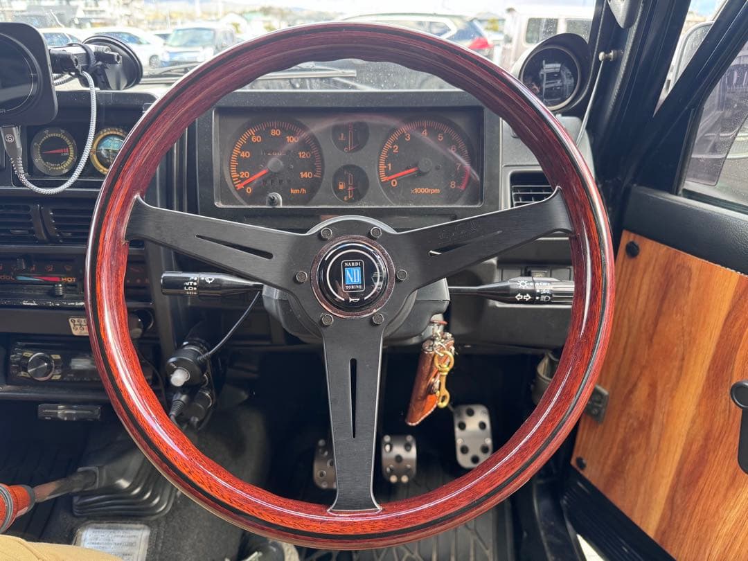 NARDI ナルディ ウッドハンドル、シフトノブJA11ハンドルポスト