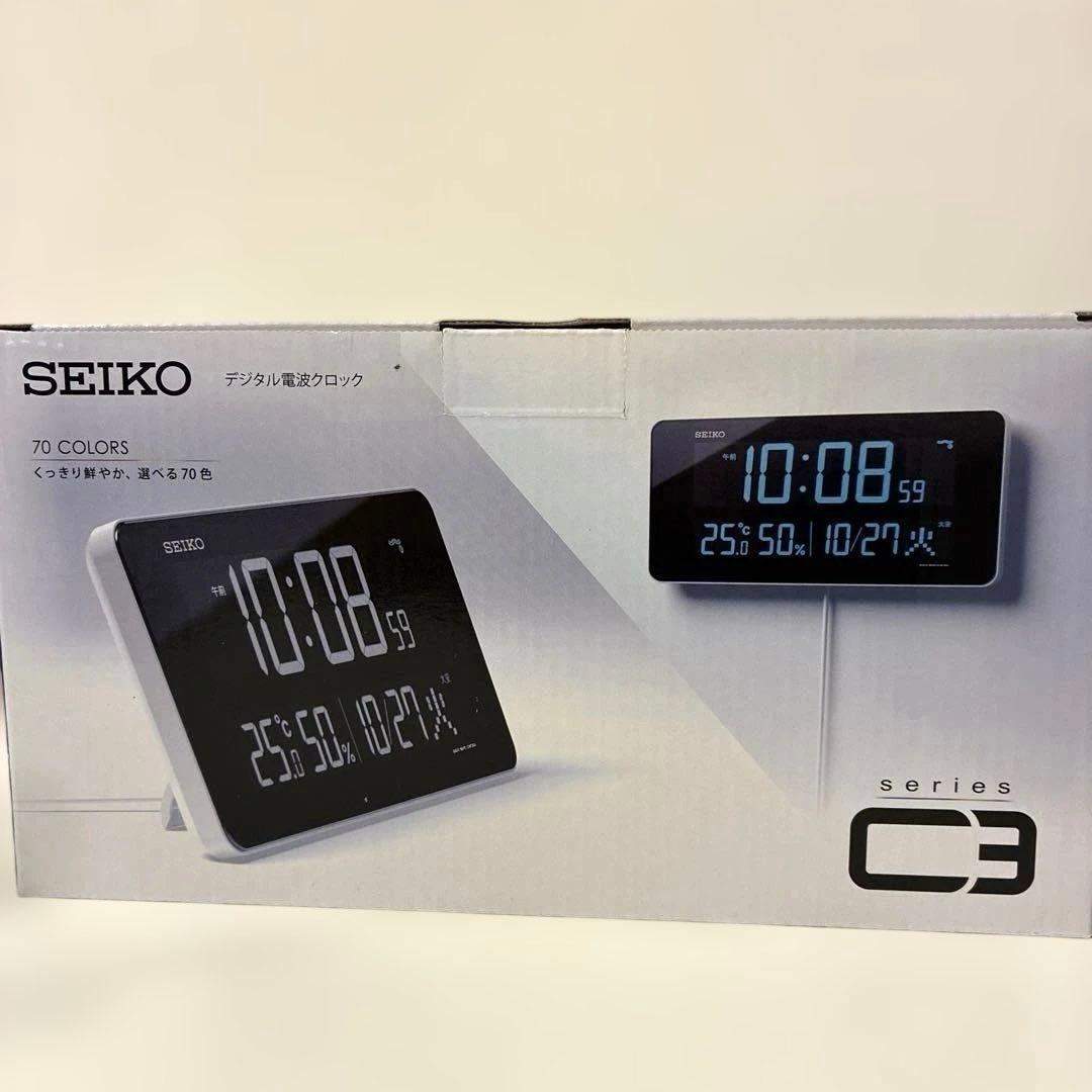 【新品・未使用】SEIKO セイコー 電波時計 デジタルクロック DL208W