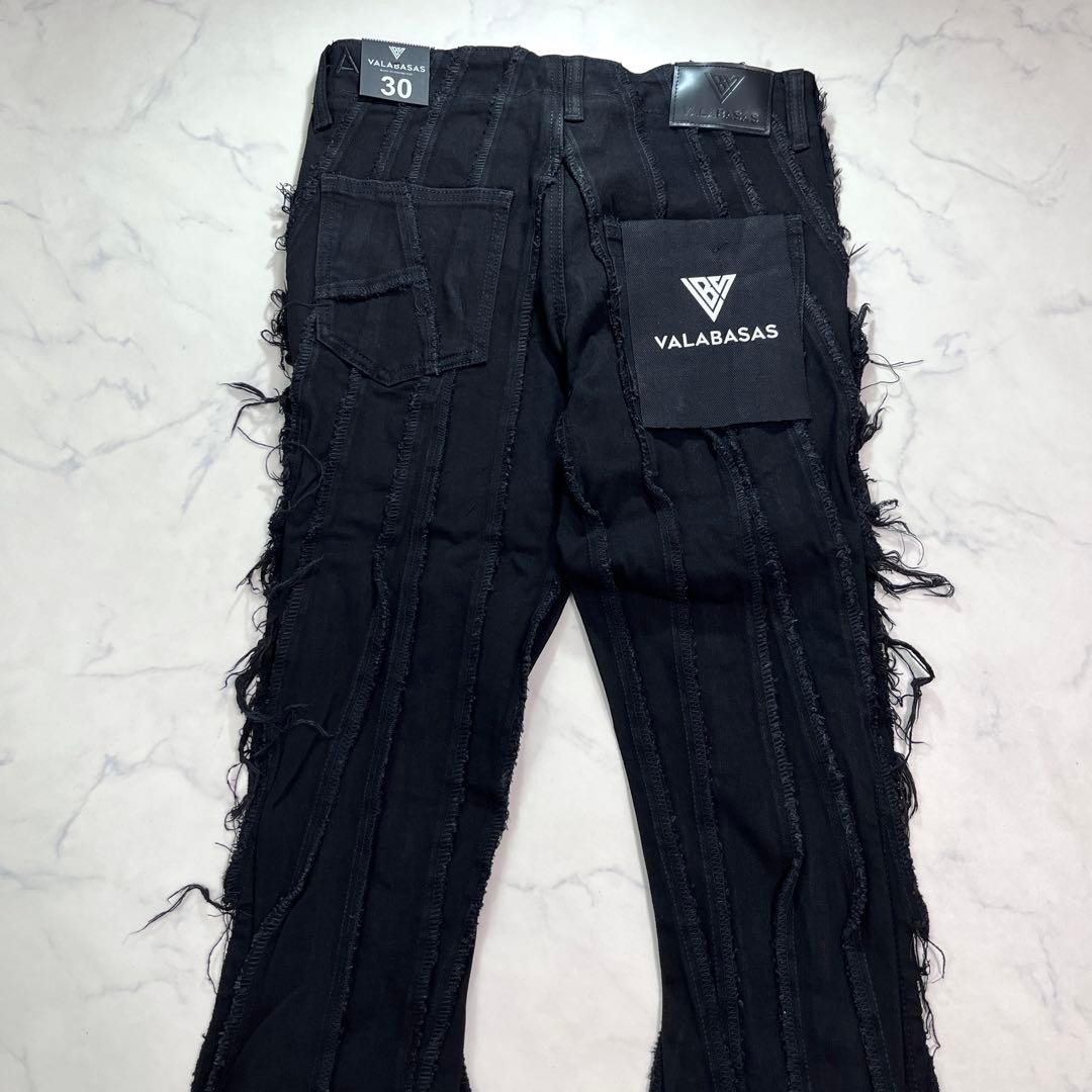 新品未使用 valabasasバラバサス フリンジクラッシュスキニーフレア 30