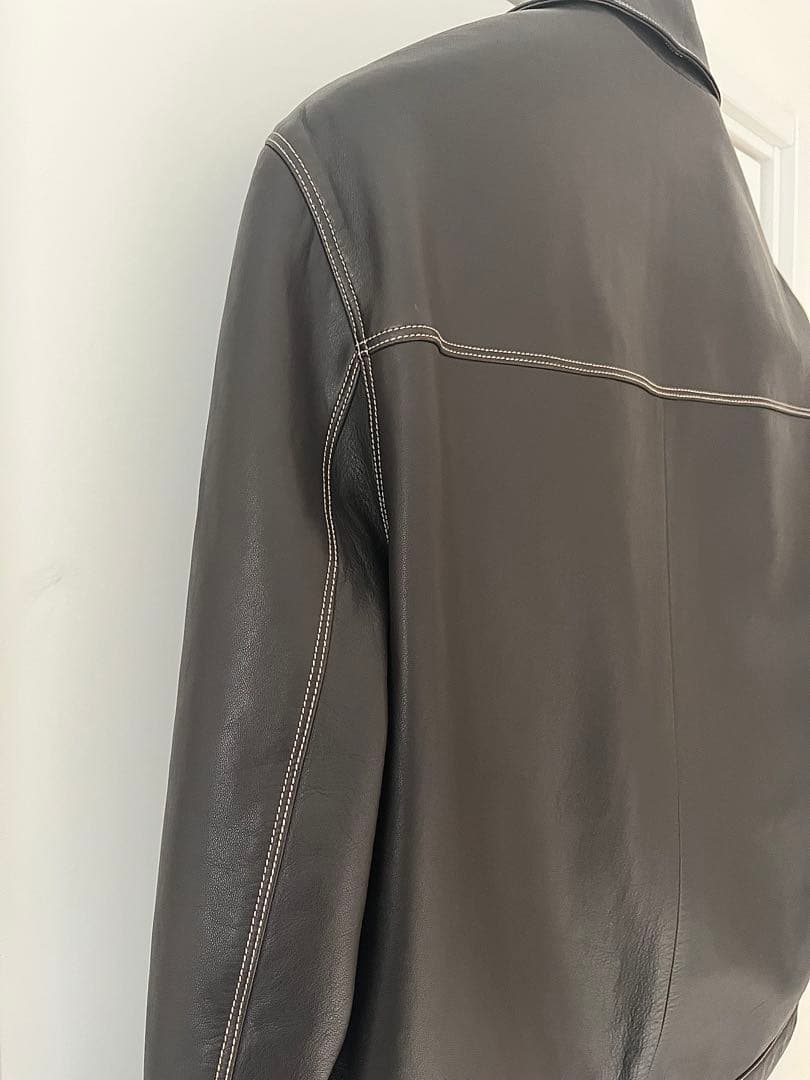 【価格相談歓迎】HERMES スペインラムレザージャケット