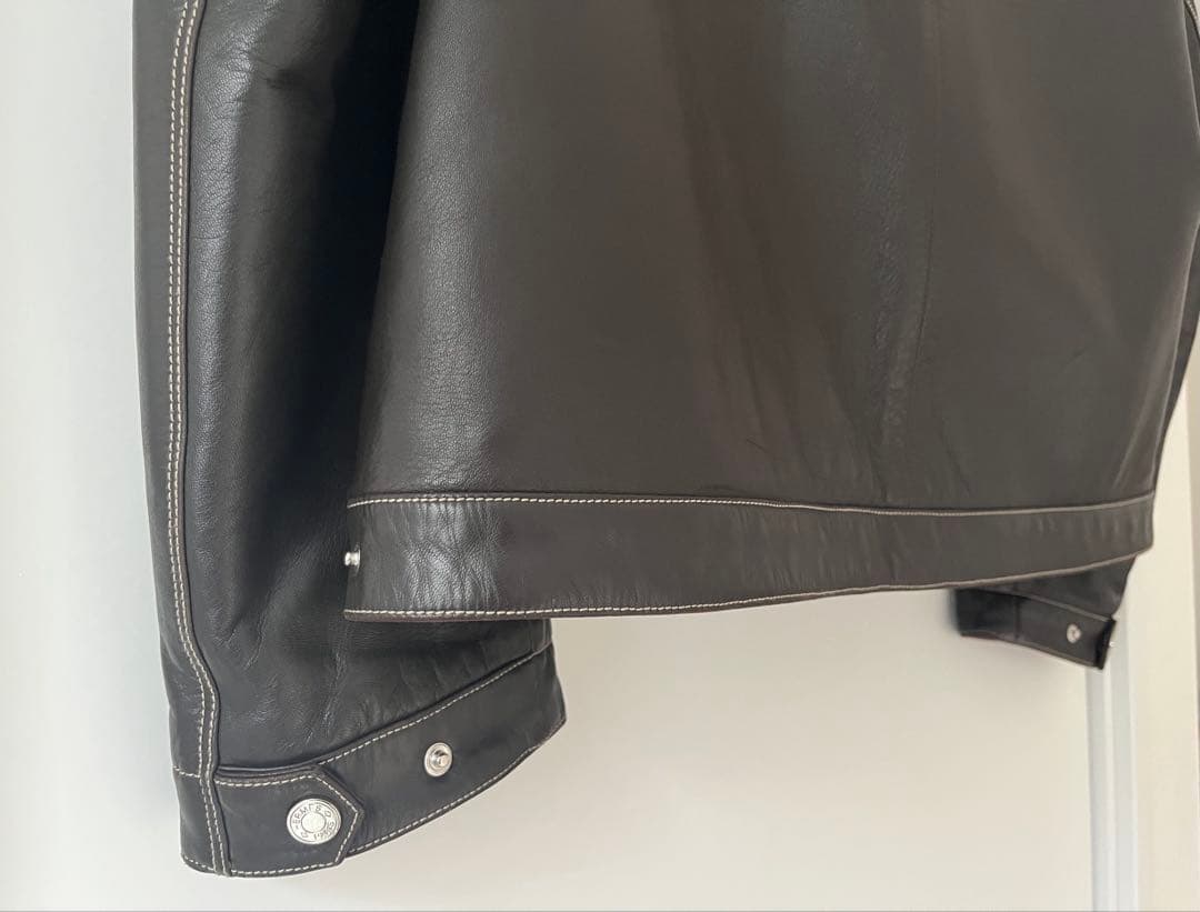 【価格相談歓迎】HERMES スペインラムレザージャケット