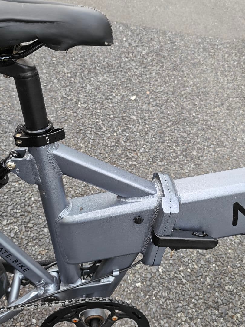 折りたたみ 電動アシスト自転車 ファットタイヤ グレー