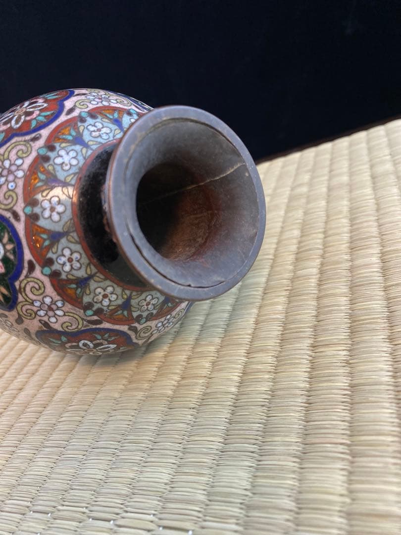 七寶花瓶　美術品　骨董