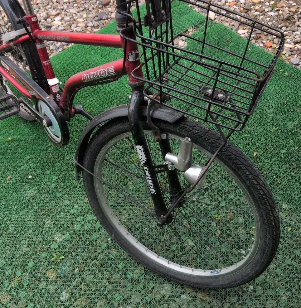 あさひ DRIDE BEAT 24インチ 前カゴ付き　引き取り限定