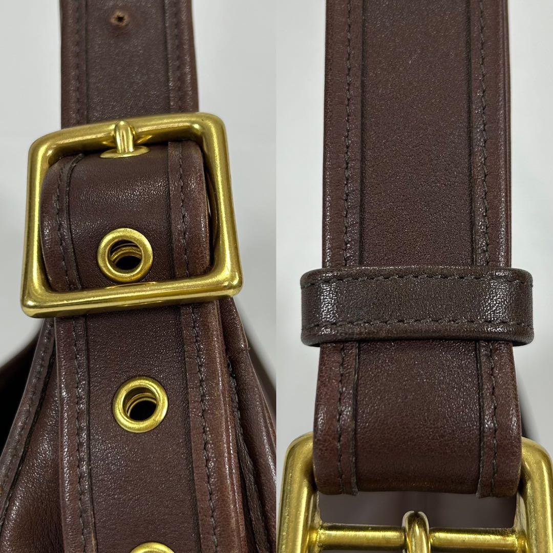 【美品】オールドコーチ 9338 レガシークロッセット ワンハンドバッグ 茶