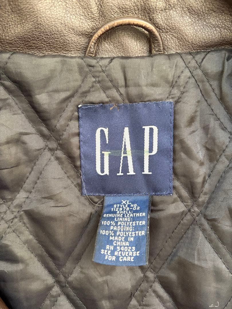 OLD GAP レザージャケット ダークブラウン XL