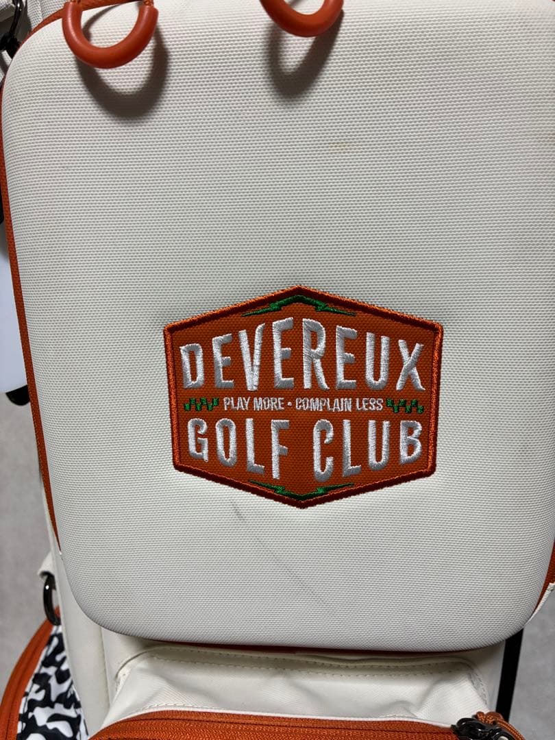 Devereux Golf キャディバッグ ホワイト/オレンジ