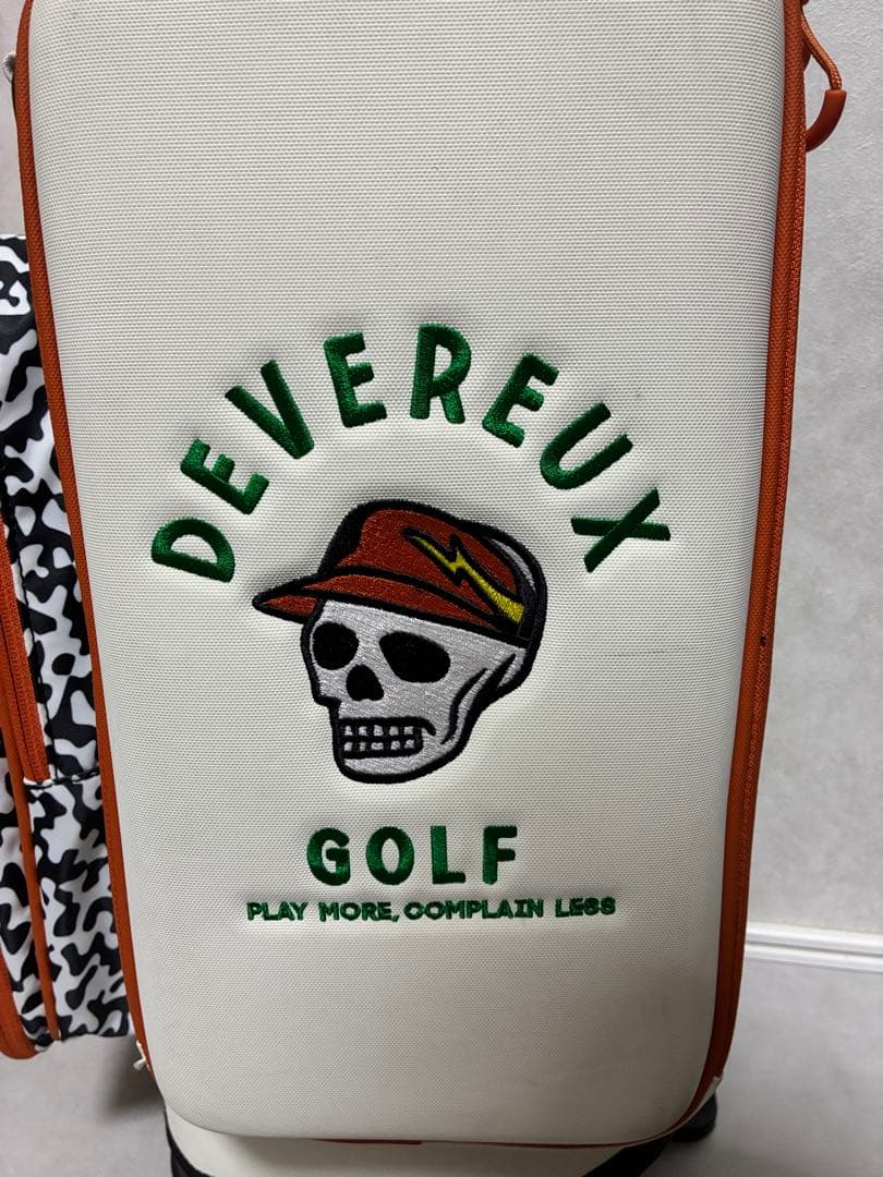 Devereux Golf キャディバッグ ホワイト/オレンジ