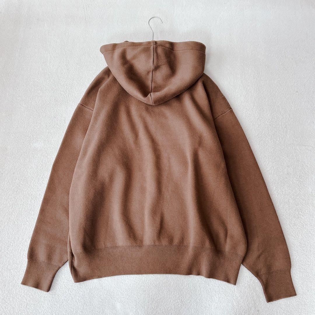 美品✨CABaN コットンカシミヤ パーカー プルオーバー　ブラウン 近年　L