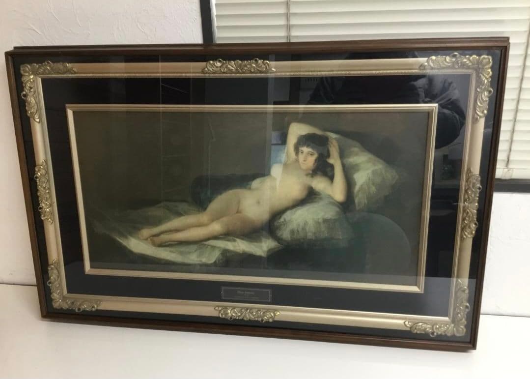 フランシスコ・デ・ゴヤ 裸のマハ Maja desnuda 複製画 額装