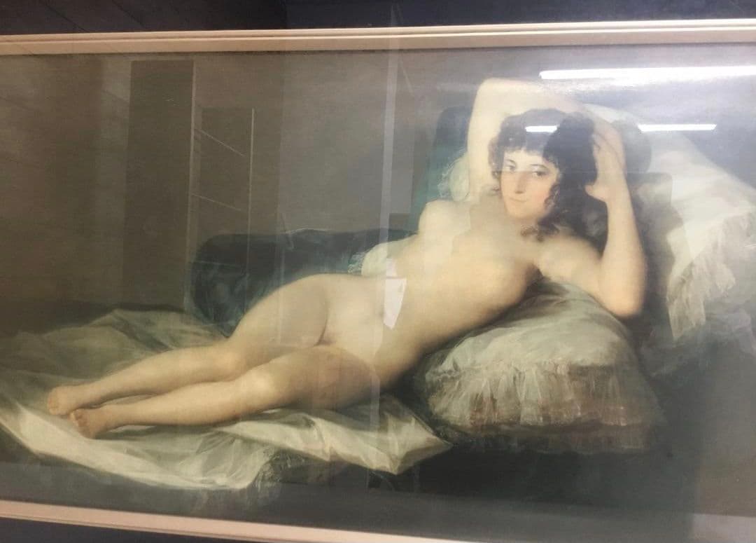 フランシスコ・デ・ゴヤ 裸のマハ Maja desnuda 複製画 額装