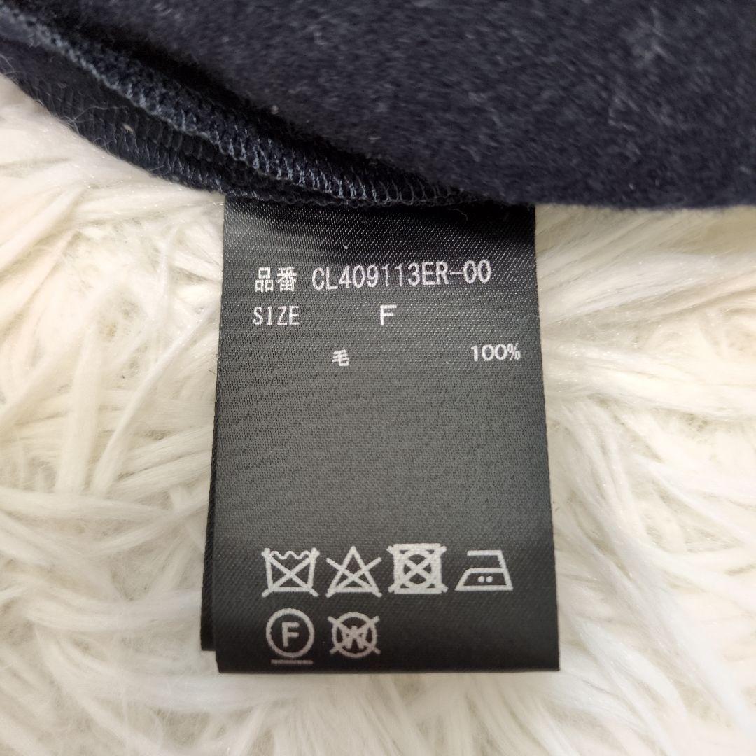 Curensology 24AW メルトンスムースワンピース　ネイビー