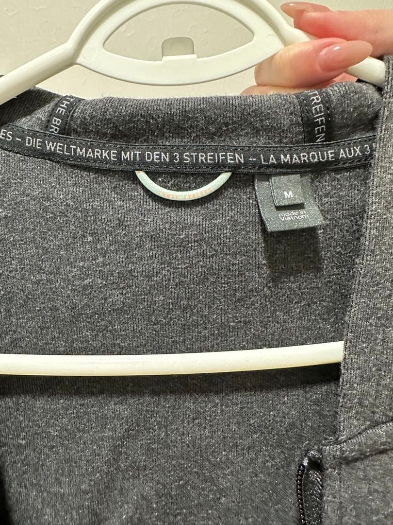 グレー フード付き ゴルフスウェットセットアップ M