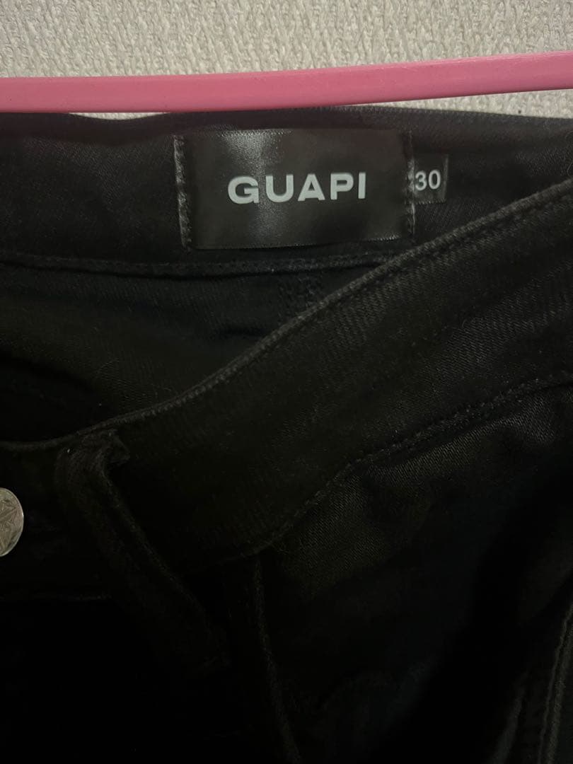 guapi オブシディアンブラックコンバーチブルデニム