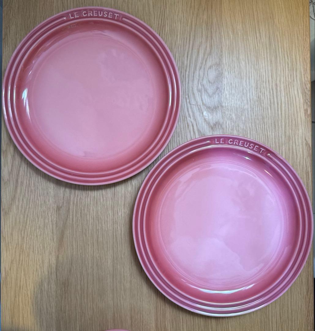 美品 LE CREUSET ルクルーゼ ローズクォーツ プレート ボウル セット