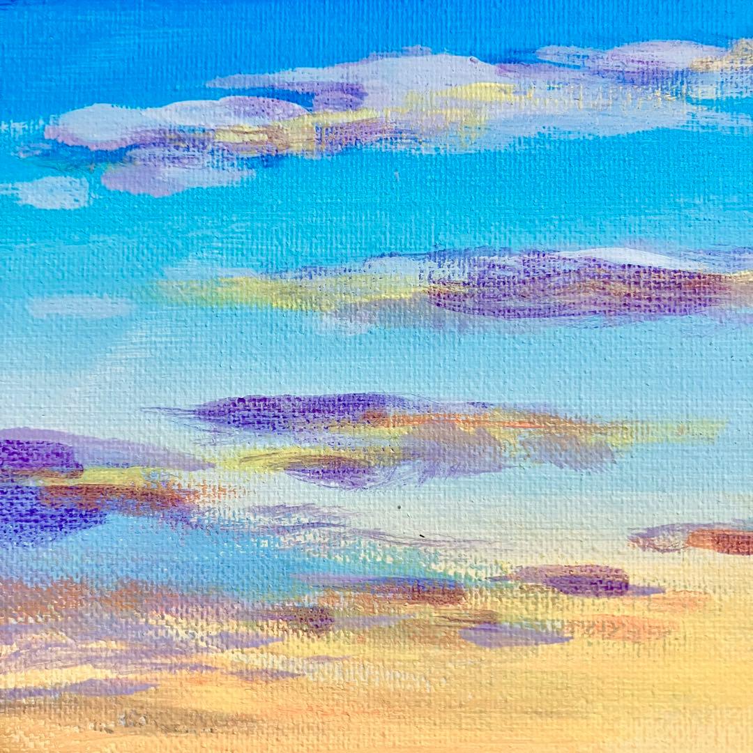 はじまりの朝＊絵画　原画　風景画　海　空　朝日　夕日　ハワイ　沖縄