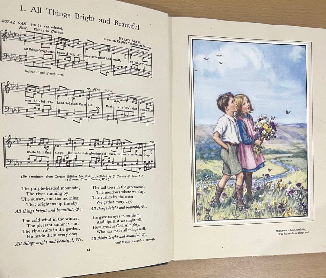 No361 希少 アンティーク 古書 洋書 楽譜 絵本 童謡 聖歌集