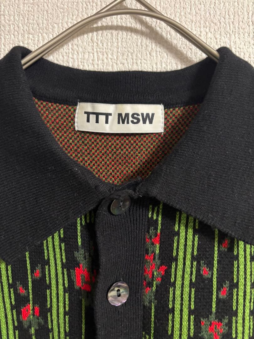 【廃盤】TTT MSW 22ssフラワージャケットベストショート丈 黒S