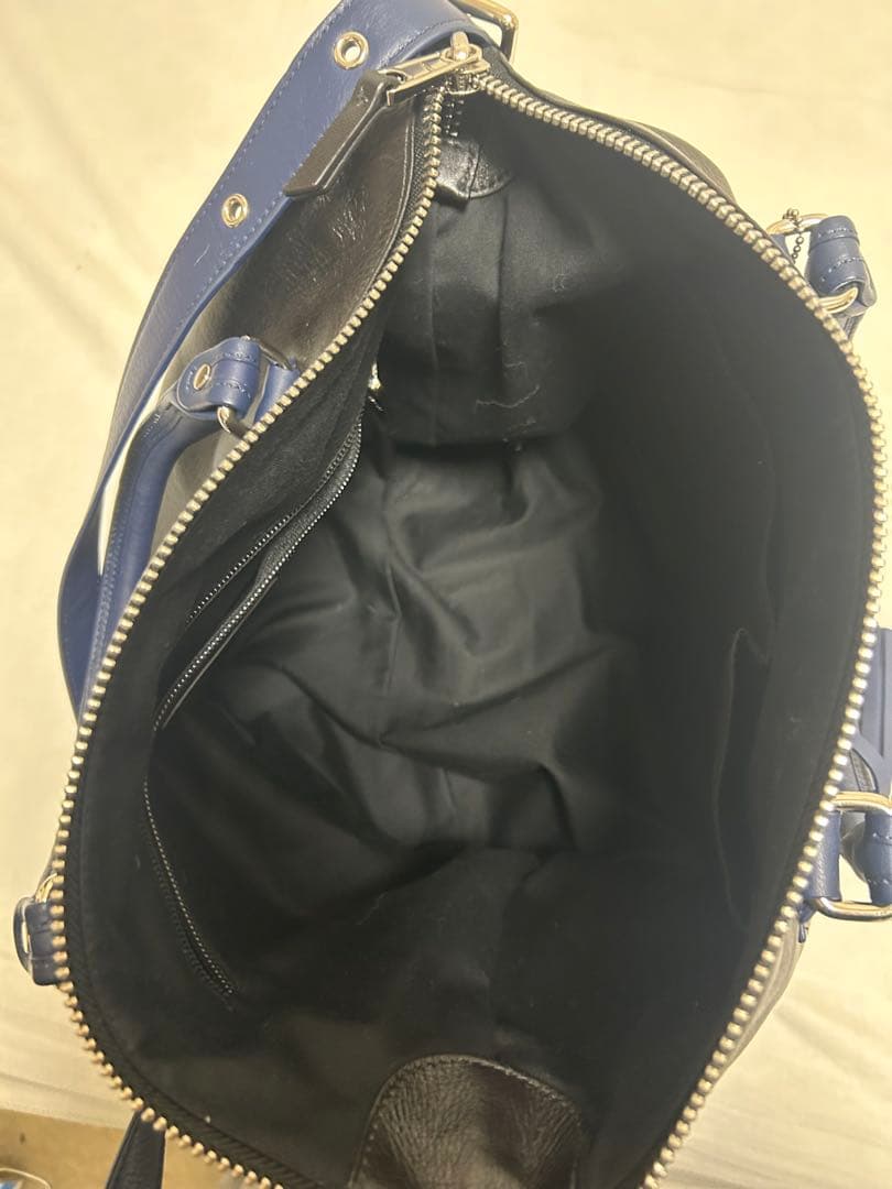 極美品 COACH 2way トートバッグ A4可 レザー　メンズ　レディース