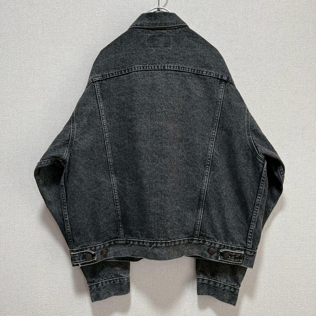 【神サイズ】Levi's 70507 先染めブラック デニムジャケット XL