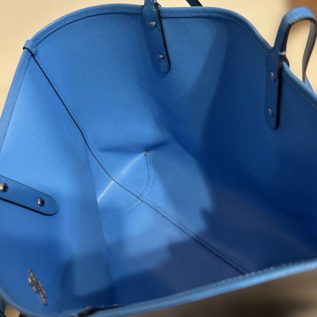 COACH トートバッグ ネイビー/ブルー　リバーシブル仕様