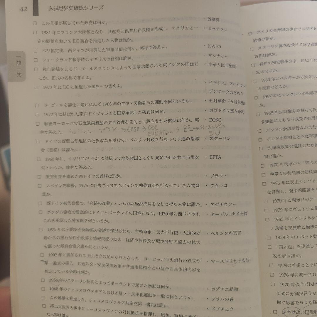 鉄緑会　入試世界史確認シリーズ 高3