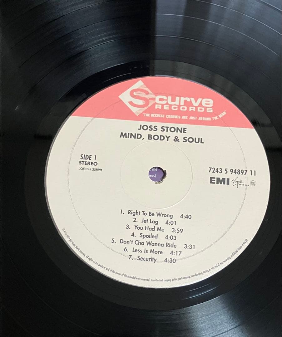 レア盤　JOSS STONE/mind body & soul(LP)