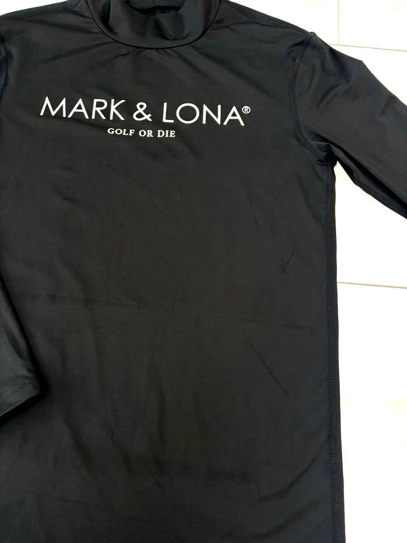 美品 MARK&LONA モックネック　長袖カットソー　　46 ブラック