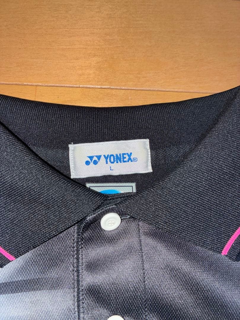 YONEX ストライプ ポロシャツ Lサイズ