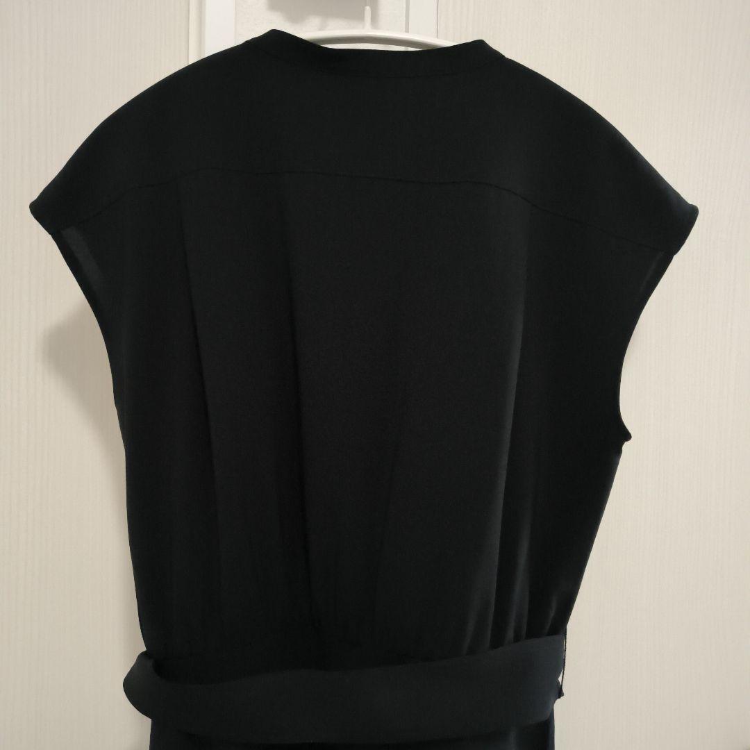 セオリー 23ss フレアワンピース ベルト CRISP POLY 黒 326