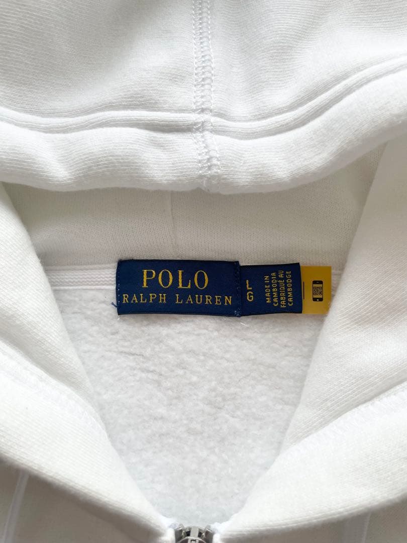 Polo Ralph Lauren ホワイト パーカー Lサイズ