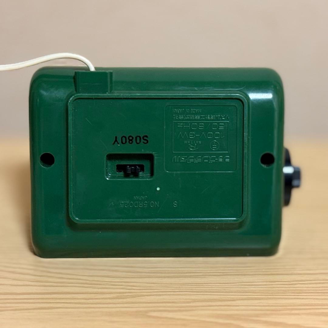 【整備済み・動作正常】CITIZENパタパタ時計 ハイリーフ・カーチス 緑