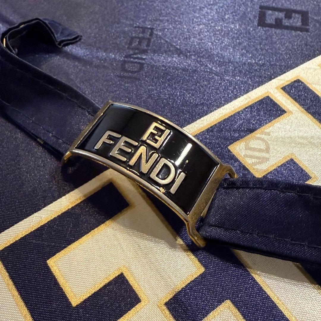 FENDI フェンディ 傘 雨傘 ジャガード　ズッカ　ネイビー